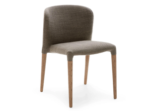 KAROL WOOD - Upholstered stackable fabric chair _ Alf DaFrè